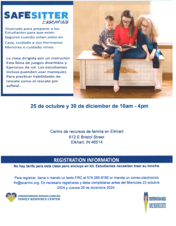 Safe Sitter Essentials Flyer.